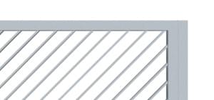 Teleskopické posuvné brány pro rodinné domy jeklová šikmá proti sobě dolů