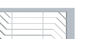 Teleskopické posuvné brány pro rodinné domy ozdobné pásoviny doprostřed nahoru