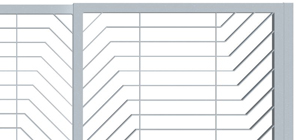 Teleskopické posuvné brány pro rodinné domy ozdobné lomené pásoviny proti sobě dolů