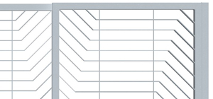 Teleskopické posuvné brány pro rodinné domy ozdobné lomené pásoviny proti sobě nahoru