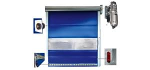 Rolovací rychloběžná průmyslová vrata Lomítko PR pro velká zatížení