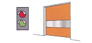 Rolovací rychloběžná průmyslová vrata Semafor